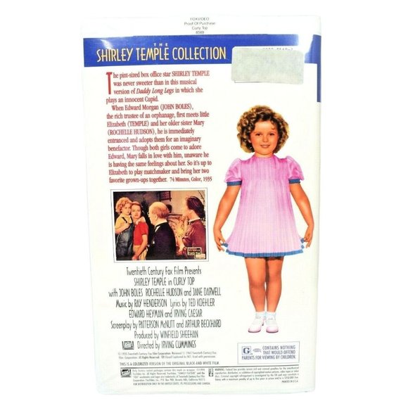 Curly Top The Shirley Temple Collection VHS, 1994 - Picture 2 of 2
